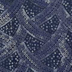 Blue Color Net Embroidered Fabric