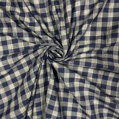 Navy Blue Colour Yarn Dyed Cotton Fabric