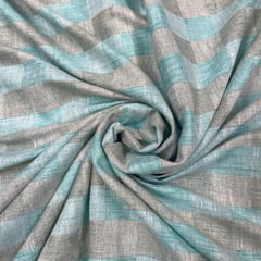 Sea Green Color Yarn Dyed Cotton Fabric