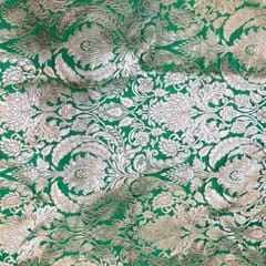 Light Green Color Pure Brocade Fabric
