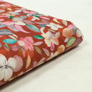 Multi Colour Corduroy Printed Fabric (1.70Meter Piece)