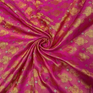 Orange Colour Pure Tanschui Silk Fabric