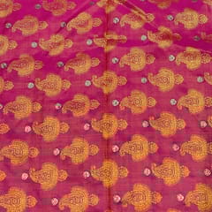 Orange Colour Pure Tanschui Silk Fabric