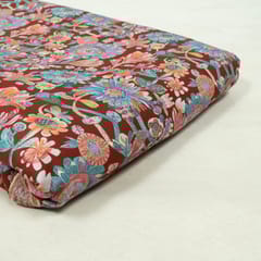 Multi Colour Corduroy Printed Fabric (1.30Meter Piece)