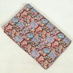 Multi Colour Corduroy Printed Fabric (1.30Meter Piece)
