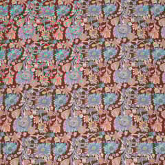 Multi Colour Corduroy Printed Fabric (1.30Meter Piece)