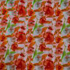 Multi Colour Viscose Cotton Dobby Printed Fabric