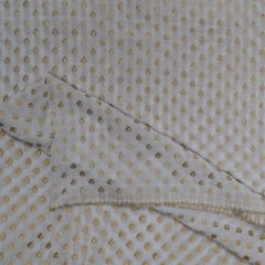 Dyeable Georgette Jacquard Booti fabric