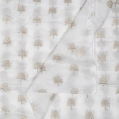 Dyeable Viscose Organza Embroidered Fabric