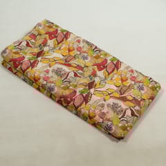 Multi Colour Muslin Shimmer Digital Printed Fabric