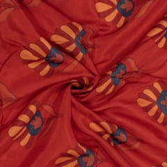 Multi Colour Japan Silk Digital Printed Fabric