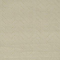 Dyeable Cotton Chikan Embroidered Fabric