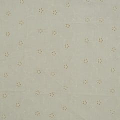 Dyeable Cotton Chikan Embroidered Fabric