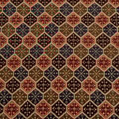 Multi Colour Velvet Print with Embroidered Fabric