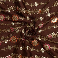 Chinon Chiffon Embroidered Fabric
