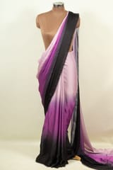 Multi Colour Georgette Satin Ombre Printed Fabric (1.50Meter Piece)