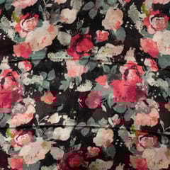 Multi Colour Chinon Chiffon Printed Fabric (80Cm Piece)