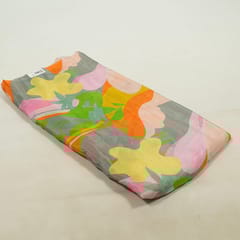 Multi Colour Viscose Natural Crepe Printed Fabric