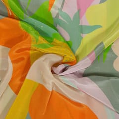 Multi Colour Viscose Natural Crepe Printed Fabric
