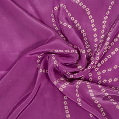 Purple Colour Viscose Natural Crepe Printed Fabric