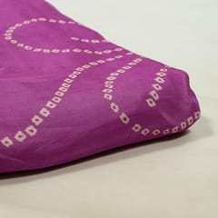 Purple Colour Viscose Natural Crepe Printed Fabric