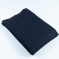 Navy Blue Color Georgette Chikan Embroidered Fabric