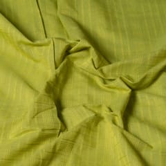Green Colour Cotton Dobby Self Check Fabric (2Meter Piece)