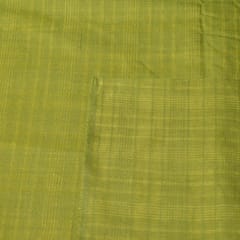 Green Colour Cotton Dobby Self Check Fabric (2Meter Piece)