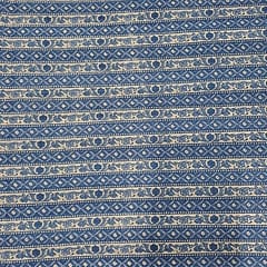 White Color Cotton Dobby Printed Fabric