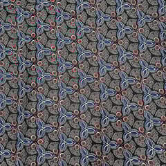 Black Colour Cotton Cambric Printed Fabric