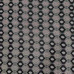 Black Colour Cotton Cambric Printed Fabric