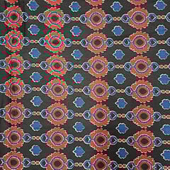 Black Color Cotton Cambric Printed Fabric
