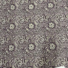 Lilac Color Cotton Cambric Printed Fabric
