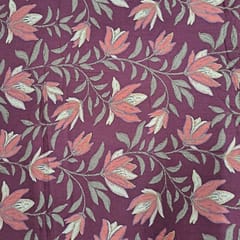 Dark Majenta Color Cotton Flex Discharge Printed Fabric