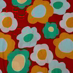 Multi Colour Cotton Crush Digital Printed Fabric