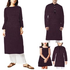 Wine Colour Imported Linen Fabric