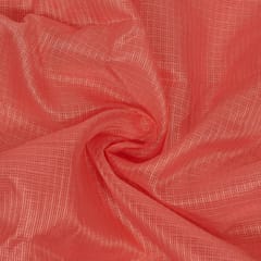Peach Colour Kota Doria Fabric