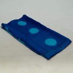 Blue Colour Chanderi Clamp Dye Fabric