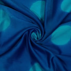 Blue Colour Chanderi Clamp Dye Fabric