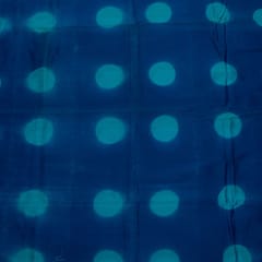 Blue Colour Chanderi Clamp Dye Fabric