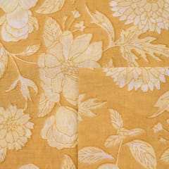 Light Yellow Color Cambric Cotton Printed Fabric