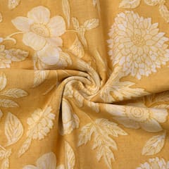 Light Yellow Color Cambric Cotton Printed Fabric