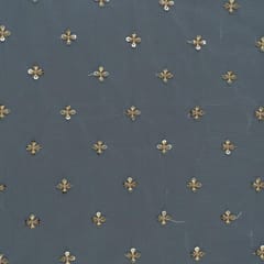 White Colour Net Booti fabric (1.75Meter Piece)