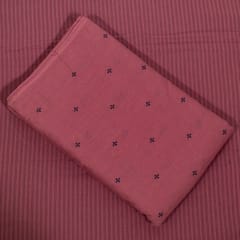 Onion Pink Colour Cotton Dobby Fabric Set (5 Mtr.)
