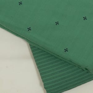 Green Colour Cotton Dobby Fabric Set (5 Mtr.)