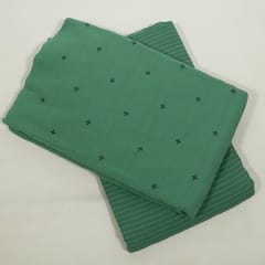 Green Colour Cotton Dobby Fabric Set (5 Mtr.)