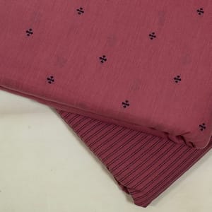 Onion Pink Colour Cotton Dobby Fabric Set (5 Mtr.)