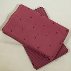 Onion Pink Colour Cotton Dobby Fabric Set (5 Mtr.)