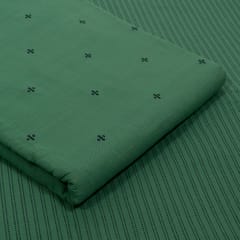 Green Colour Cotton Dobby Fabric Set (5 Mtr.)