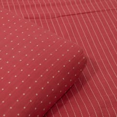 Pink Colour Cotton Dobby Fabric Set (5 Mtr.)
